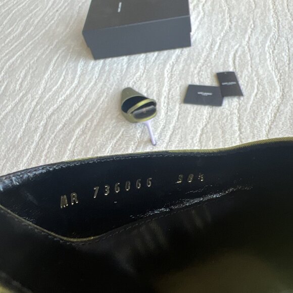 Saint Laurent Silk Slingback Pumps - Picture 5 of 10